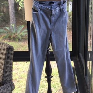 Size 16 P, Talbots, slim ankle light grey jean